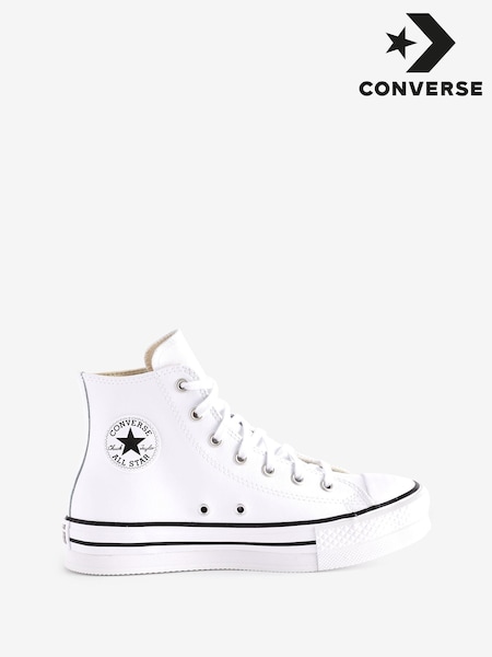 Converse White All Star EVA Lift Junior Trainers (756423) | £60