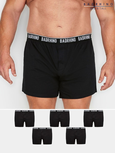 BadRhino Big & Tall Black Boxers 5 Packs (757674) | £30