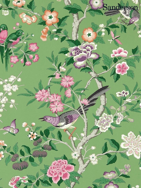 Sanderson Green Chinoiserie Hall 10.05M Wallpaper (758045) | £164