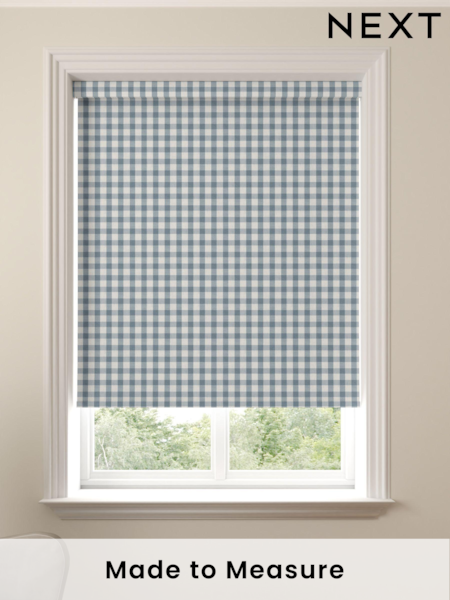 Blue Gingham Made To Measure Roller Blind (760098) | £57