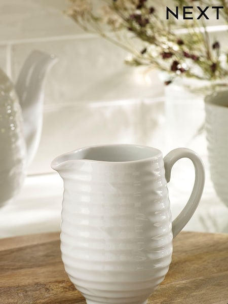 White Malvern Embossed Milk Jug (760275) | £7