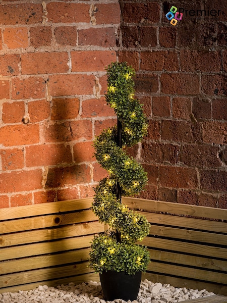 Premier Decorations Ltd Green Garden 92cm Swirly Lit Tree (761800) | £76