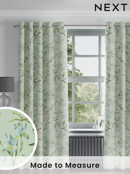 Sage Green Regency Made to Measure Curtains (762968) | £61