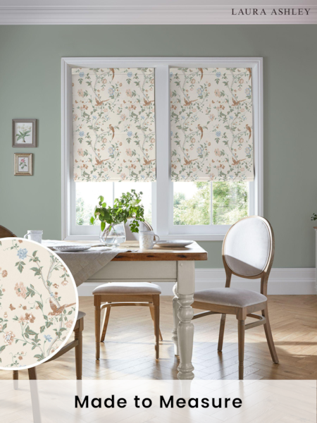Laura Ashley Sage Apricot Summer Palace Made to Measure 100% Cotton Roman Blinds (763147) | £84