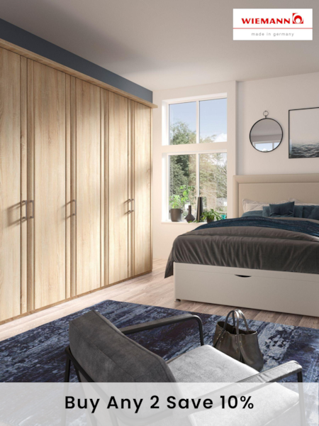 Wiemann Rustic oak Torquay Wood Semi Fitted 5 Door Wardrobe (763829) | £1,400
