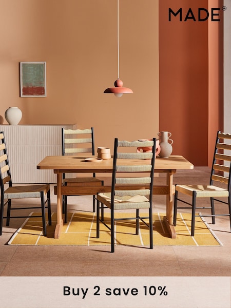 MADE.COM Oak Quinn 6 Seater Dining Table (764246) | £729