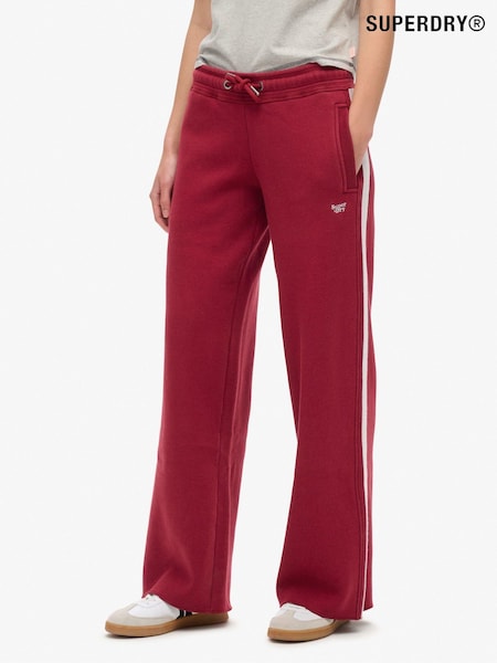 Superdry Rich Burgundy Essential Logo Straight Trousers (764408) | £50