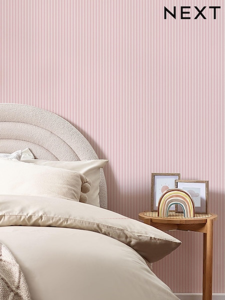 Pink Calm Stripe A4 Wallpaper Sample (765377) | £1