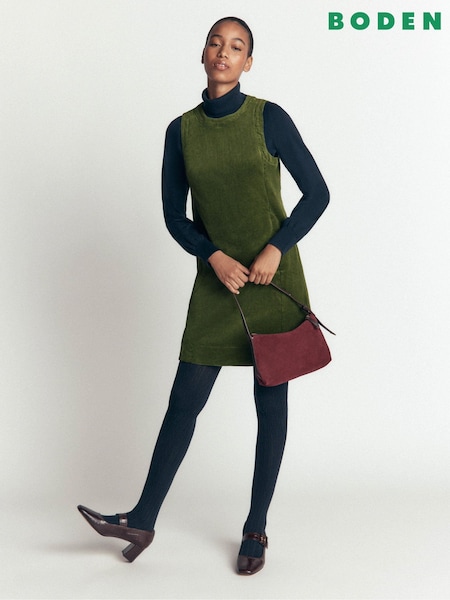 Green - Boden Lou Cord Shift Dress