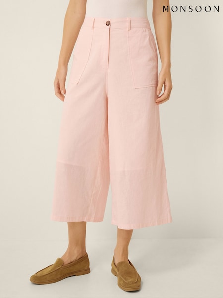 Pink - Monsoon Drew High Waist Culottes