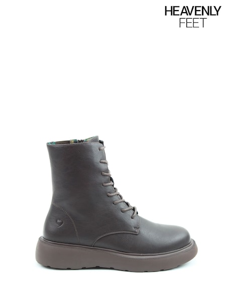 Brown - Heavenly Feet Fern Ankle Boots
