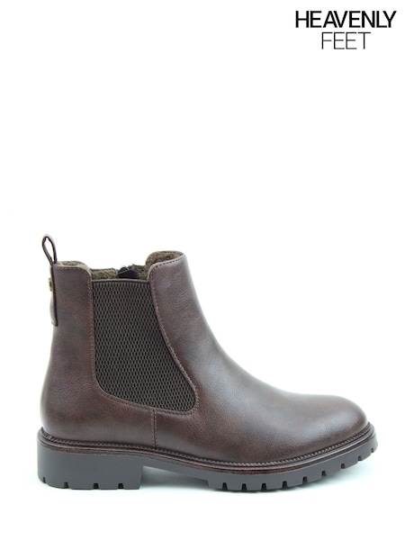 Brown - Heavenly Feet Bally Ankle Boots