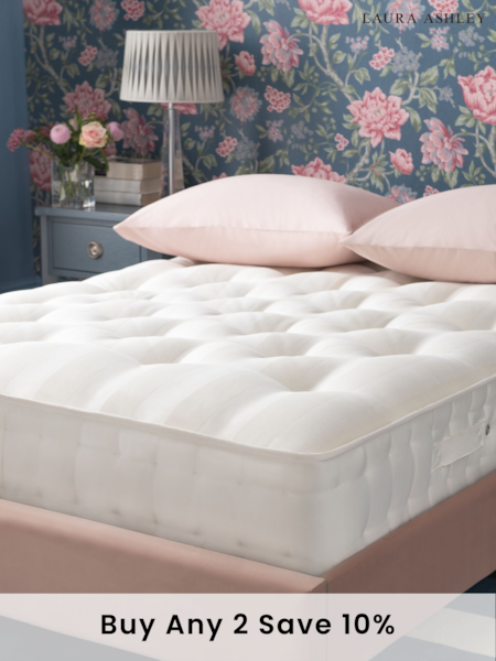 Laura Ashley White Addington Pocket Sprung Medium Mattress (767326) | £650 - £799