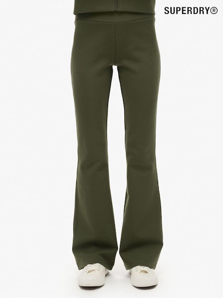 Superdry Army Khaki Sport Tech LR Flare Trousers (768033) | £50