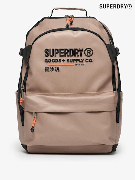 Superdry Moon Rock Beige 100% Cotton Tarp Utility Backpack (768174) | £60