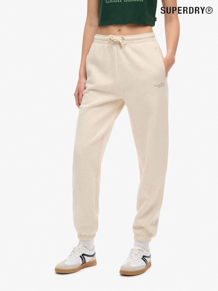 Superdry Light Oat Marl Essential Logo Cuff Joggers (768178) | £45