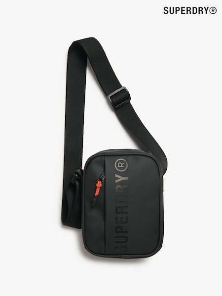 Superdry Black Tonal 100% Cotton Tarp Cross-Body Bag (768442) | £27