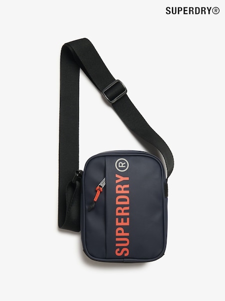 Superdry Eclipse Navy 100% Cotton Tarp Cross-Body Bag (768461) | £27