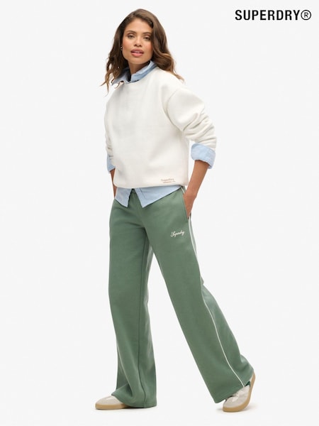 Superdry Laurel Khaki 100% Cotton Country Club Straight Joggers (768568) | £55