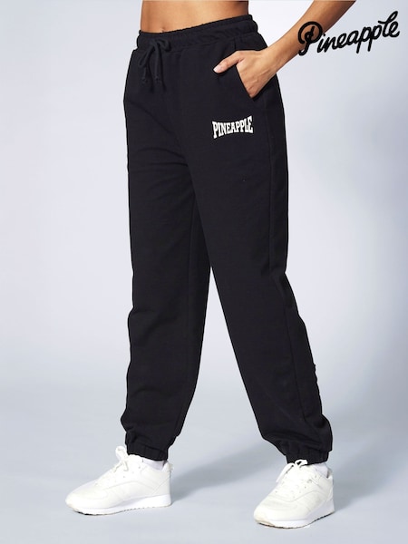 Pineapple Black Oversized Womens Pocket Cuffed Joggers (768605) | £36