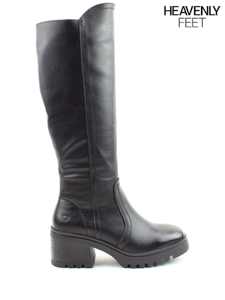 Heavenly Feet Ladies Vegan Friendly Tall Black Boots (768642) | £70