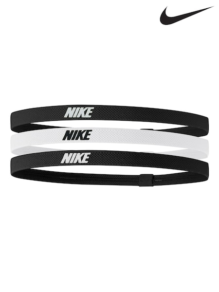 Nike Black/White Elastic 2.0 Headbands 3 Pack (768745) | £12