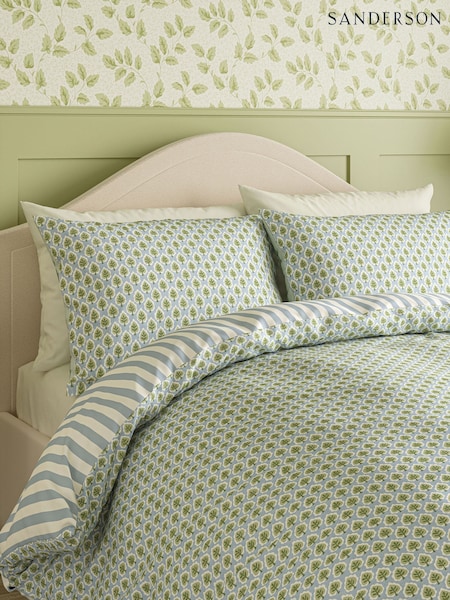 Sanderson Fencott Leaf Design Duvet Cover And Pillowcase Set