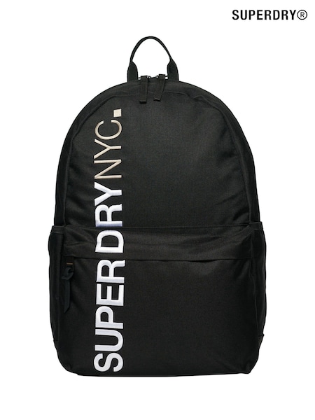 Superdry Black 100% Cotton NYC Montana Backpack (769550) | £45