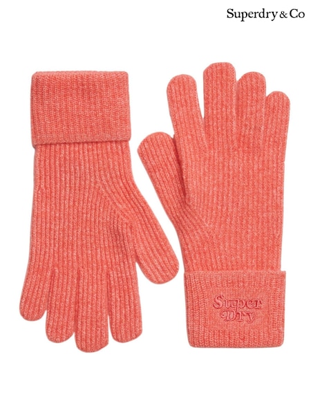 Superdry Sugar Coral Soft Rib Knit Gloves (769871) | £0