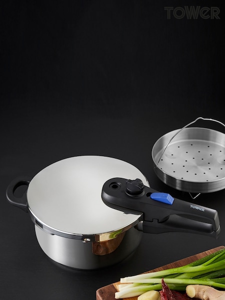 Tower Silver 4L Pressure Cooker (770404) | £60