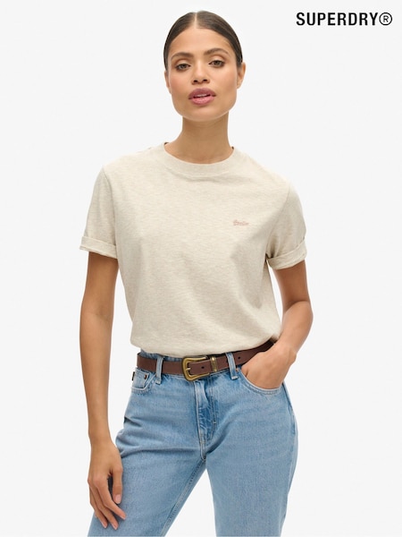 Superdry Neutral 100% Cotton Essential Logo Emb T-Shirt (771274) | £20