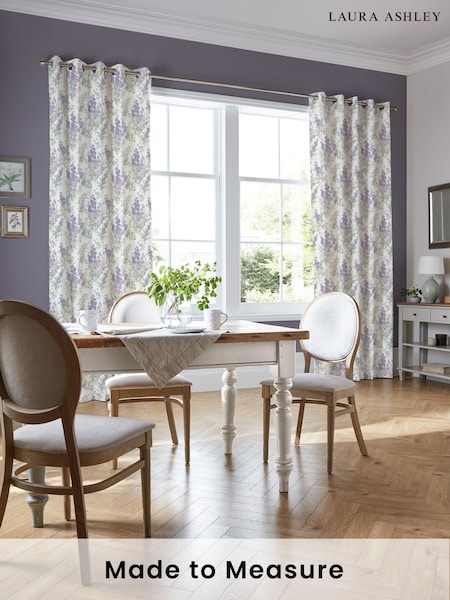 Laura Ashley Lavender Stocks Made to Measure 100% Cotton Curtains (771851) | £100