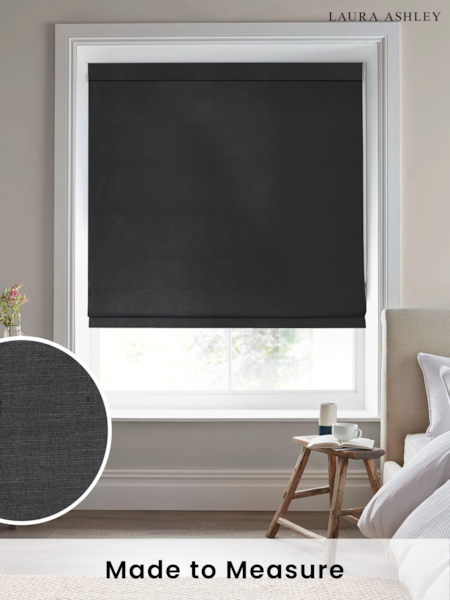 Laura Ashley Charcoal Grey Swanson Made to Measure Roman Blind (771974) | £84