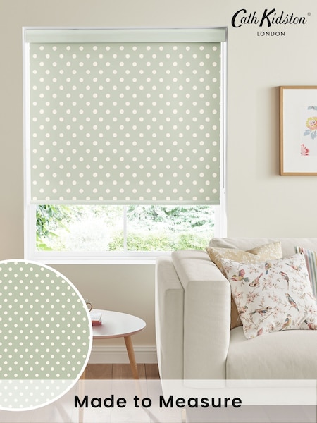 Cath Kidston Green Button Spot Aloe Made to Measure Roller Blind (772212) | £58