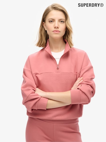 Superdry Withered Rose Sport Tech Relaxed Half Zip Jumpers (773918) | £60