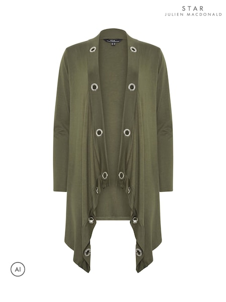 Green - Star By Julien Macdonald Eyelet Cardigan