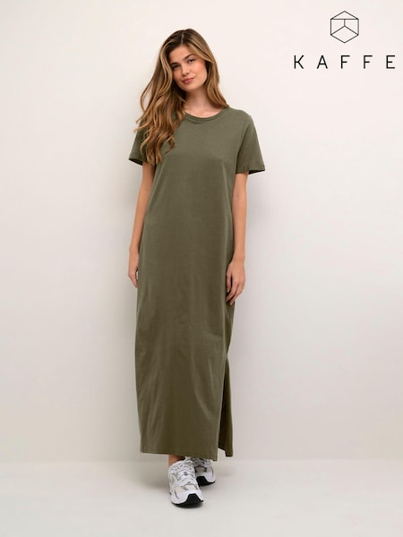 Kaffe Celina Full Length 100% Cotton T-Shirt Dress (774201) | £40