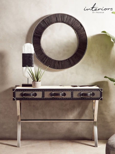 Interiors By Premier Genuine Cowhide Console Table