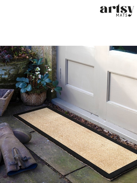 Artsy Mats Black Border Coir Patio Doormat