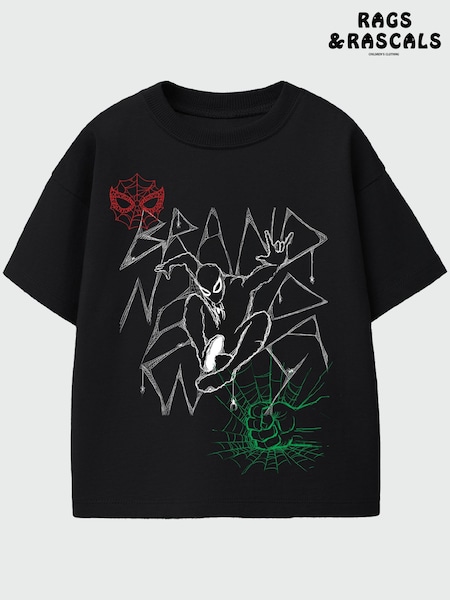 Black - Rags & Rascals Marvel Spider-man Brand New Day Web T-shirt