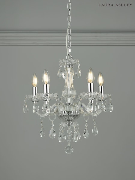 Laura Ashley Chrome Harriet Crystal 5 Light Light (777207) | £259