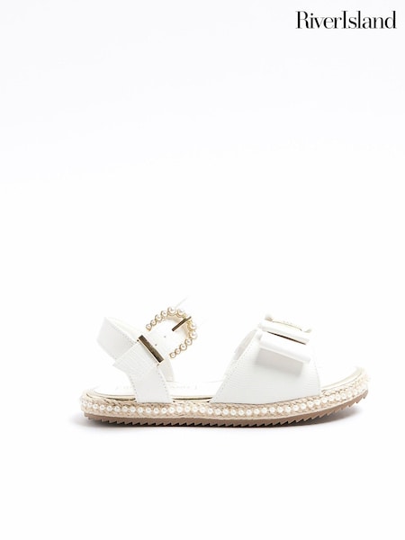 River Island White Girls 3D Bow Espadrille (777499) | £21