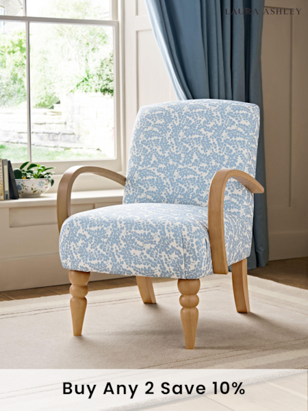 Laura Ashley Cariad Spray Newport Blue Randell Accent Chair (777596) | £275