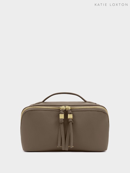 Brown - Katie Loxton Soho Medium Make Up / Wash Bag