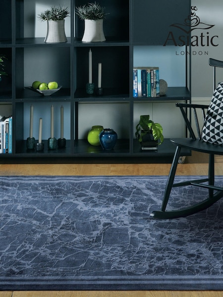 Asiatic Rugs Navy Zehraya Ink Blue Washable Rug (780532) | £151 - £406