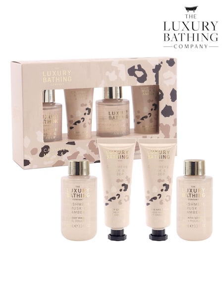 The Luxury Bathing Company Cashmere Musk & Amber Top To Toe Essentials Gift Set