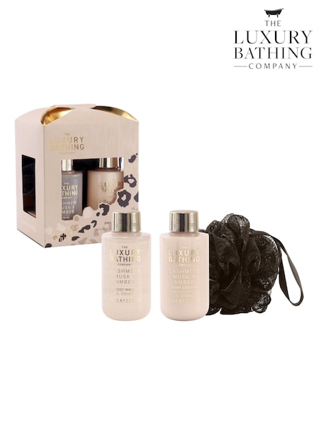 The Luxury Bathing Company Cashmere Musk & Amber Glamorous Glow Gift Set