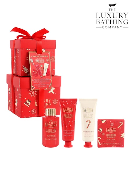The Luxury Bathing Company Wild Fig & Cranberry Stacking Treats Gift Set