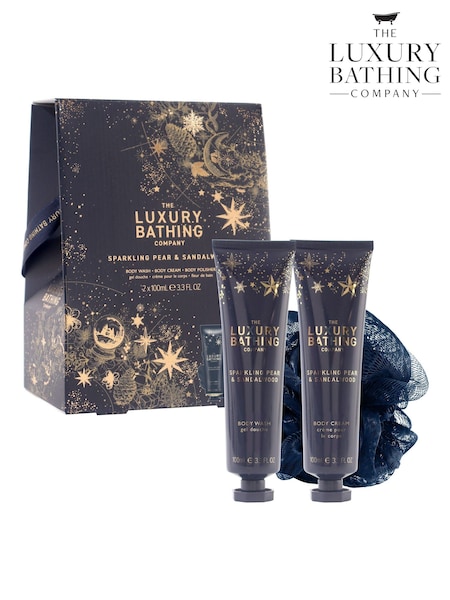 The Luxury Bathing Company Sparkling Pear & Sandalwood Perfect Night In Gift Set