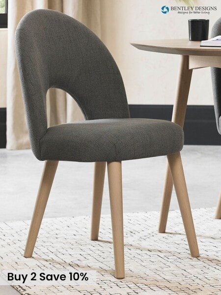 Bentley Designs Grey Dansk Upholstered Dining Chairs (781463) | £350